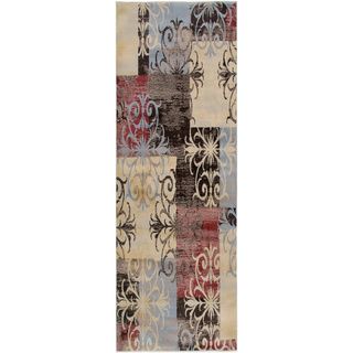 Gibraltar Abstract pattern Multicolored Runner Rug (23 X 77)