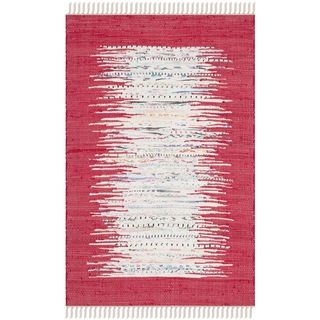 Safavieh Hand woven Montauk Ivory/ Red Cotton Rug (26 X 4)