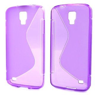 Wall S Line Design TPU Gel Soft Case Cover for Samsung i9295 Galaxy S4 Active (Compatible with AT&T S4 Active SGH I537 / And all International S4 Active Models) Purple Cell Phones & Accessories