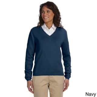 Devon and Jones Womens Layered Look V neck Sweater Navy Size XXL (18)