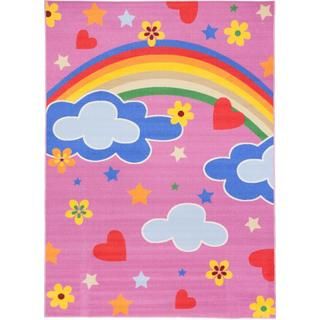 Princess Non skid Rubber Backing Pink Kids Area (rug 33 X 46)