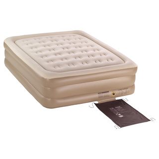 Coleman Coleman Queen size Double High Quickbed Air Bed With 120v Pump Beige Size Queen