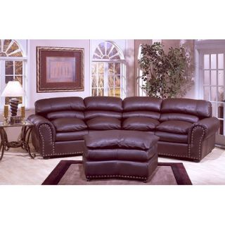 Omnia Furniture Williamsburg Leather Convertible Sofa