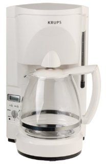 Krups 538 71 ProCafe 2 Time 10 Cup Coffeemaker, White Kitchen & Dining