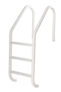 S.R. Smith VLLS 103E VW SealedSteel 3 Step Pool Ladder with White Plastic Steps, White Escutcheons  Swimming Pool Handrails  Patio, Lawn & Garden