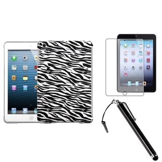 BasAcc Zebra Skin Case/ Stylus/ LCD Protector for Apple iPad Mini BasAcc iPad Accessories