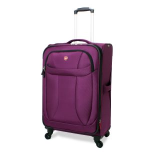 Wenger Eggplant Neolite 24 inch Expandable Lightweight Spinner Upright Suitcase