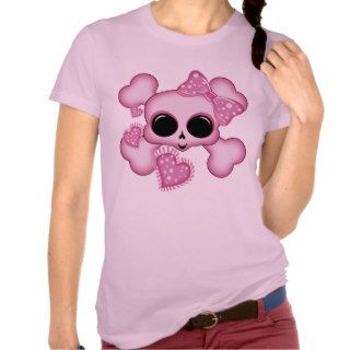 Cute Pink Skull T Shirts