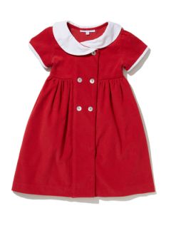 Red Cord Crossed Dress with Collar by Elephantito