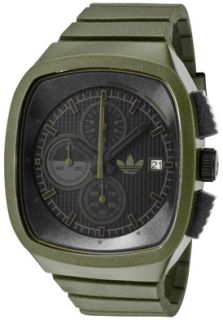 Adidas ADH2135  Watches,Mens Black Dial Chronograph Green Iridescent Rubber, Chronograph Adidas Quartz Watches