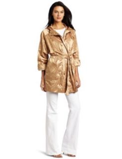 Jones New York Women's Hooded Anorak Jacket, Golden, Large