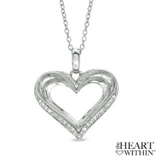 The Heart Within™ 1/6 CT. T.W. Diamond Heart Pendant in Sterling