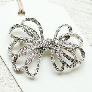 vintage style ribbon brooch by highland angel