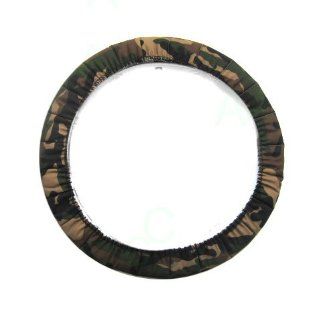 Camouflage Print Steering Wheel Cover   Military Green Automotive