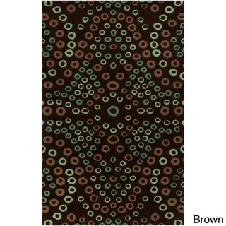 Surya Hand tufted Malene B Destinations Geometric New Zealand Wool Rug (8 X 11) Brown Size 8 x 11