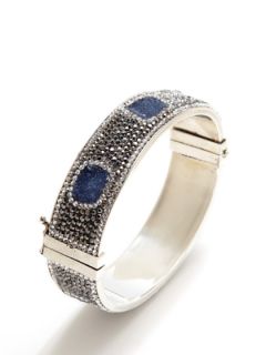 Stone & CZ Bangle Bracelet by Grand Bazaar   New York