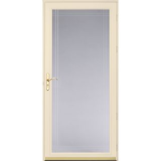 Pella Poplar White Royalton Full View Beveled Safety Storm Door (Common 81 in x 36 in; Actual 81.04 in x 37.35 in)
