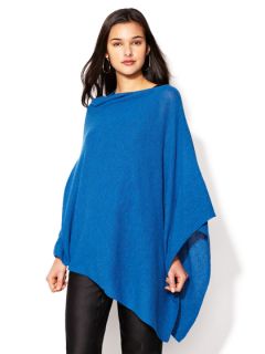 Wool Crepe Boatneck Poncho by Eileen Fisher