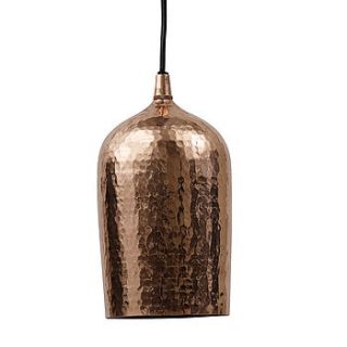 copper hammered ceiling pendant cup by lindsay interiors