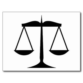 Scales of Justice (Law) Post Card