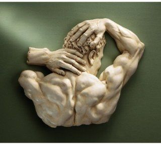 15" Classic Theseus Male Physique Torso Sculpture Statue Wall Dcor  