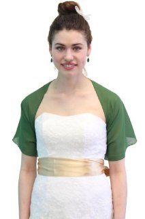 Clover Green Silky Chiffon Bridal Shawl Wrap Clothing