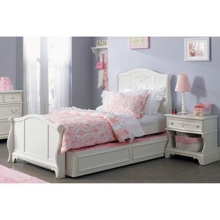 Liberty Furniture Industries Arielle Antique White Youth Full Sleighbed, Twin Trundle, Nightstand Set White Size Full