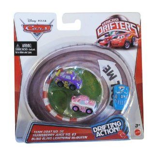 Cars Micro Drifters Tank Coat, Transberry Juice and Dinoco McQueen Vehicle 3 Pack Toys & Games