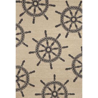 Transocean Steer Home Outdoor Rug (76 X 96) Black Size 8 x 10