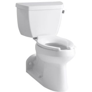 KOHLER Barrington White 1.0 GPF (3.79 LPF) 4 in Rough In WaterSense Elongated 2 Piece Comfort Height Toilet