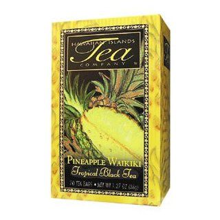 Hawaiian Islands Pineapple Waikiki 20 Tea Bags  Grocery Tea Sampler  Grocery & Gourmet Food