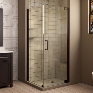 Dreamline Elegance 34 In. D X 34 In. W X 72 In. H Frameless Pivot Shower Enclosure