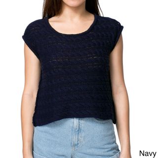 American Apparel American Apparel Womens Cable Knit Short Sleeve Sweater (one Size) Navy Size One Size Fits Most