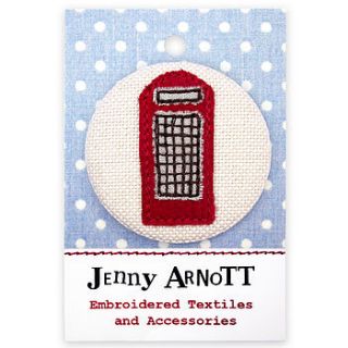 embroidered fridge magnet by jenny arnott cards & gifts