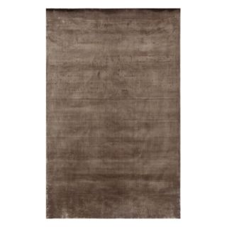 Hand loomed Beige/ Brown Solid Pattern Wool Rug (5 X 8)