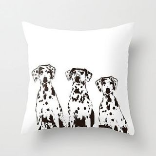 dalmatian dogs cushion cover by indira albert