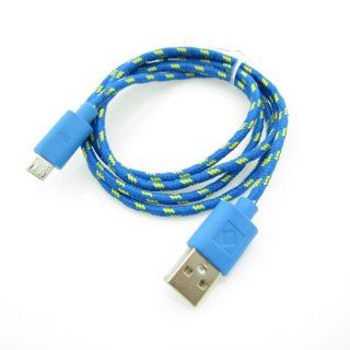 e821 3ft micro USB Braided High Quality Durable Charging / Data Sync Cable for samsung i9300/samsung note 2/samsung s4 i9500(blue) Cell Phones & Accessories
