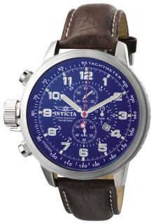 Invicta 4533  Watches,Mens Force Brown Leather Stainless Steel, Chronograph Invicta Quartz Watches
