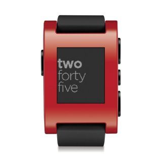 Pebble Smart Watch for iPhone and Android Devices (Red) Cell Phones & Accessories
