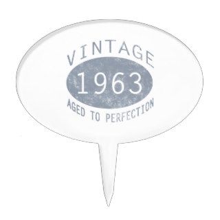 Vintage 1963 Aged To Perfection Cake Toppers