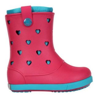 Girls' Crocs Crocband Airy Hearts Boot PS Raspberry/Turquoise Crocs Boots