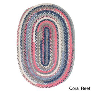 Perfect Stitch Multicolor Braided Cotton blend Rug (4 X 6 Oval)