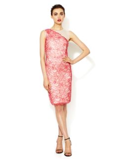 Lace Overlay Fitted Sheath Dress by Erin Fetherston