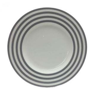 Red Vanilla Freshness Grey Lines 11.25 inch Dinner Plates (set Of 6)