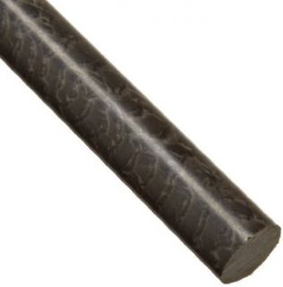 Polyamide Round Rod, Opaque Black, Standard Tolerance, ASTM D4066, 7/8" Diameter, 12" Length Specialty Plastics Raw Materials