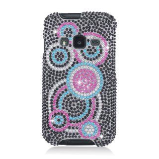 Eagle Cell PDSAMI547F311 RingBling Brilliant Diamond Case for Samsung Galaxy Rugby Pro i547   Retail Packaging   Colorful Circle Cell Phones & Accessories