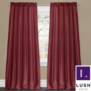 Lush Decor Lucia Red 84 inch Curtain Panel Pair