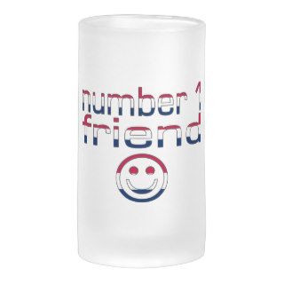 Number 1 Friend in American Flag Colors for Boys Coffee Mugs