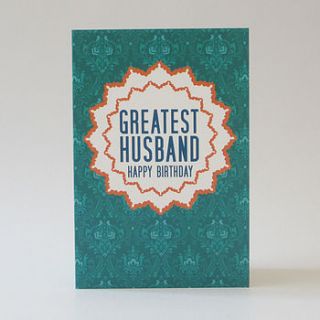 greatest husband birthday card by love faith and hope
