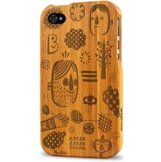 ECVISION Natural Bamboo Wooden Wood Hard Case Cover for iPhone 4 4S 4G Paradise Cell Phones & Accessories